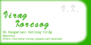 virag korcsog business card